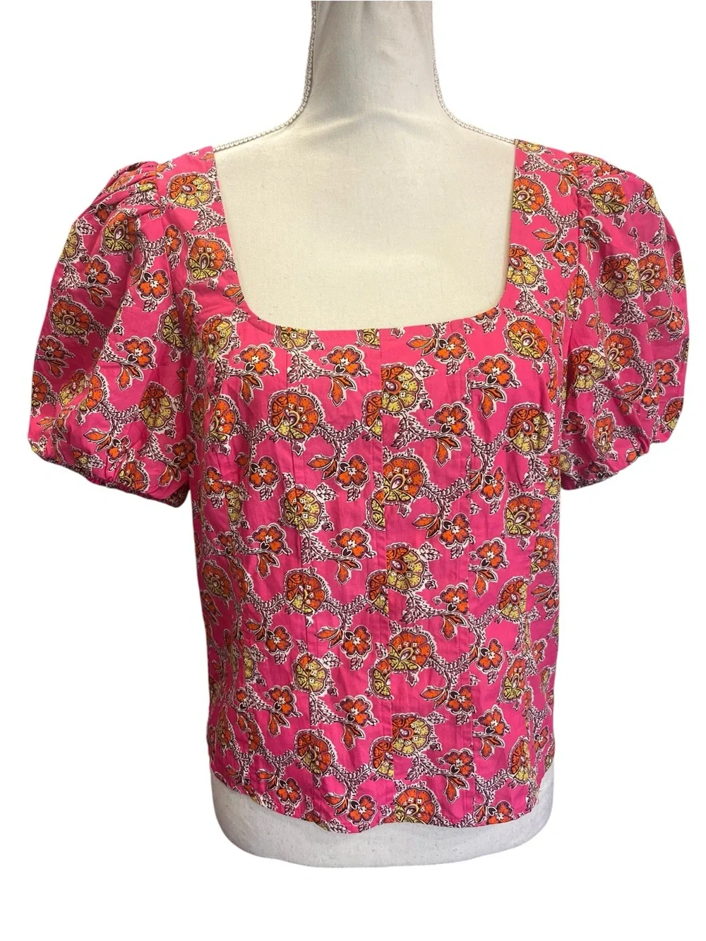 J.Crew Collection Re-Imagined Italian Fabric Puff Sleeve Top NWT Size 10